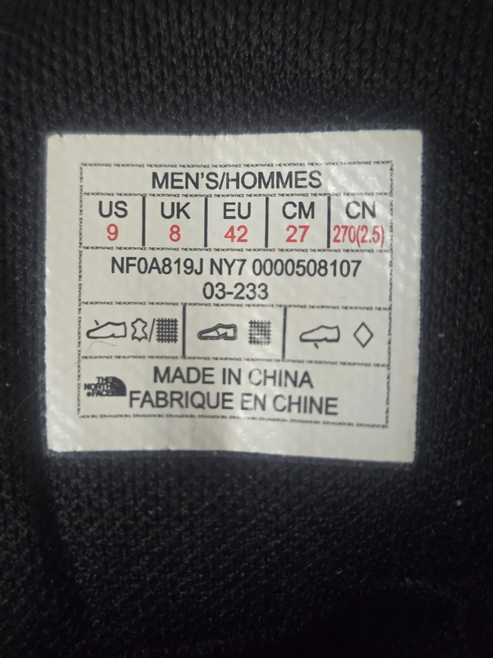 The North Face Men's Black and Gray Hiking Boots 9 / 42